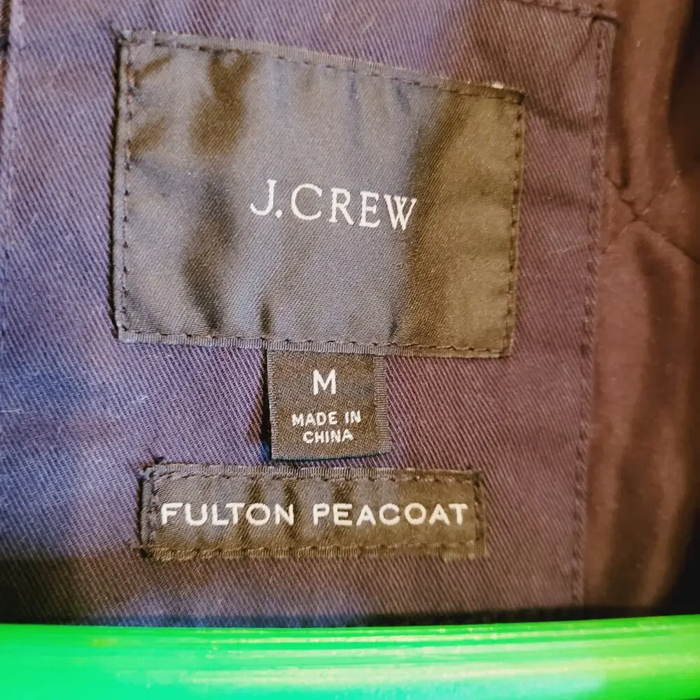 J.Crew Fulton Primaloft navy blue peacoat Size Med Preppy Old Money Coastal